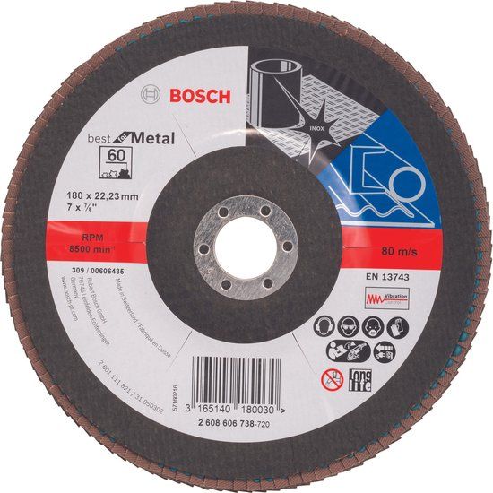 Bosch Accessoires Bosch 1 Lamellenschijf 180 X571 Best for Metal K60