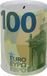 Out of the Blue Spaarpot 100 Euro bankbiljet - metaal - 22 x 15 cm - Kind/volwassenen - XXL-size