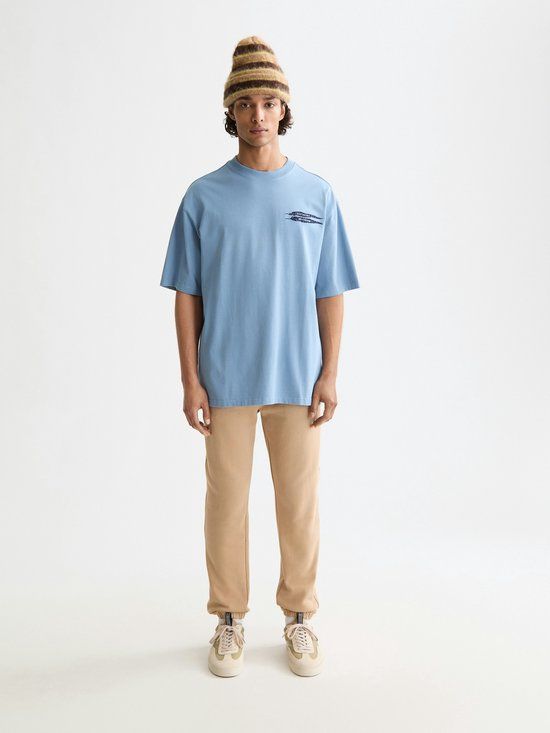 Scotch & Soda T-shirt Blauw Katoen Heren L
