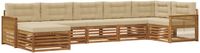 vidaXL - Acacia Hout Hoek Loungeset - 7 Zitplaatsen - Natuurlijk en Beige