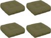 vidaXL Coussin de siège vert olive 4 pièces