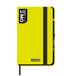 Mitama Notitieboek Large Geel Fluo - Memobook - Notitieboek - Soft Touch Cover - Binnenvak + potlood inbegrepen - gelinieerd blad - 13 x 21 cm