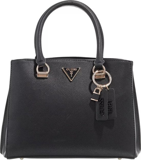 Guess Noelle Girlfriend Satchel Dames Handtas - Zwart