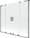 Mexen Velar L Pare-douche 2 pièces coulissant 180 x 150 cm, transparent, gris lavé