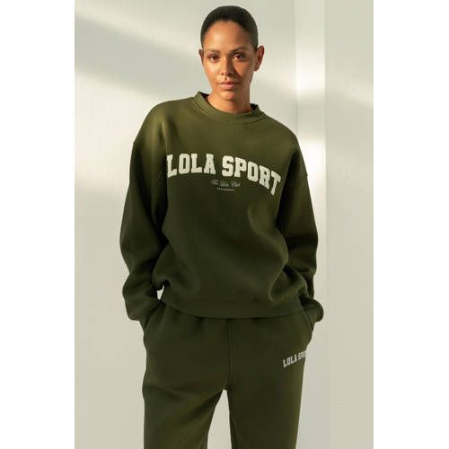 The Lola Club Jayla olijfgroen sweater