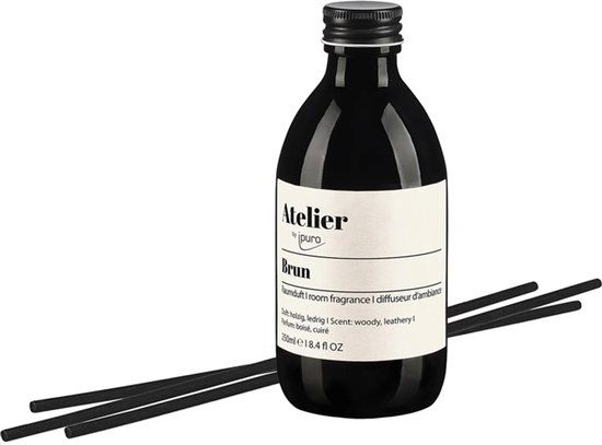 Ipuro Atelier by Ipuro Geurstokjes Navulling Brun 250 ml - Huisparfum