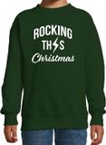 Bellatio Decorations Rocking this Christmas Foute Kersttrui - Groen - Kinderen - 122/128