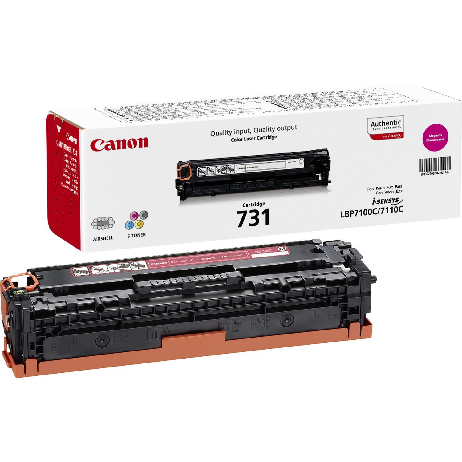 Canon 731 Magenta Toner Cartridge - Original - 1500 Pages