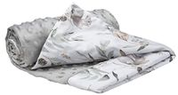 Baby Medi Partners Baby deken 100% Katoenen 75x100 Dunne Zonder vulling Bilateraal Multifunctioneel knuffeldeken Zacht Delicaat (Herten In Bladeren Met Grijze Minky)