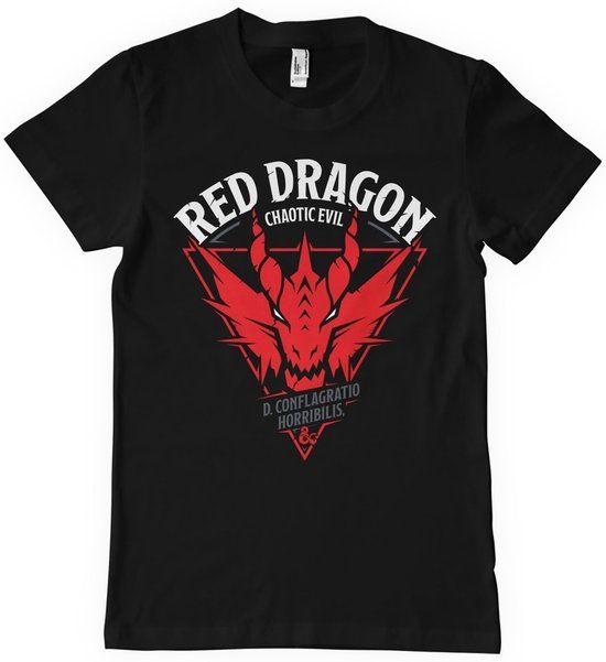 Dungeons and Dragons Red Dragon - Chaotic Evil Heren T-shirt - zwart - XXL