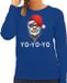 Bellatio Decorations Shoppartners Bv Gangster / rapper Santa foute Kerst sweater / kersttrui blauw voor dames - Kerstkleding / Christmas outfit XXL