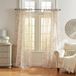 Elrene Home Mode Westport Bloemen Tie-Top Sheer Gordijn, 132 x 241 cm (1 paneel), vlas