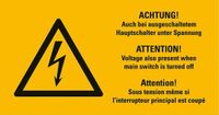 Inclusief Blitz Inclusief Geel Met Tekst (1 Vel = 10 Stuks) "Let Op..."