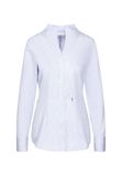 Seidensticker Damesjurk, regular fit, gestreept, lange mouwen, kelkkraagblouse, 100% katoen, blauw, 46