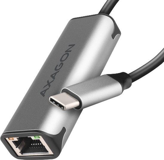 Axagon ADE-25RC - USB-C naar 2.5 Gigabit Ethernet Adapter - Grijs