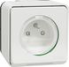 Schneider Merten Prise en saillie 1 voie avec terre de broche IP55 - Mureva Blanc (MUR39030)