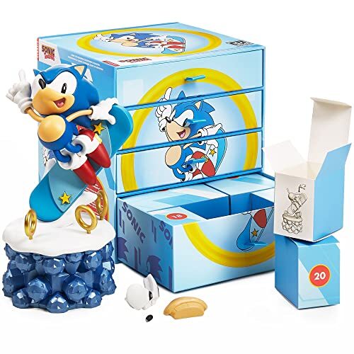 CC Countdown Characters Numskull Sonic The Hedgehog Advent Countdown Character Statue 2022 - Officiële Sonic The Hedgehog Merchandise - Unieke Limited Edition Collectors Vinyl Gift