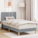 vidaXL Bedframe met hoofdeinde, lichtgrijs, 90 x 190 cm, stof