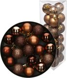 Atmosphera Kerstballen - 36 stuks - Brons - Kunststof - Glans en Mat