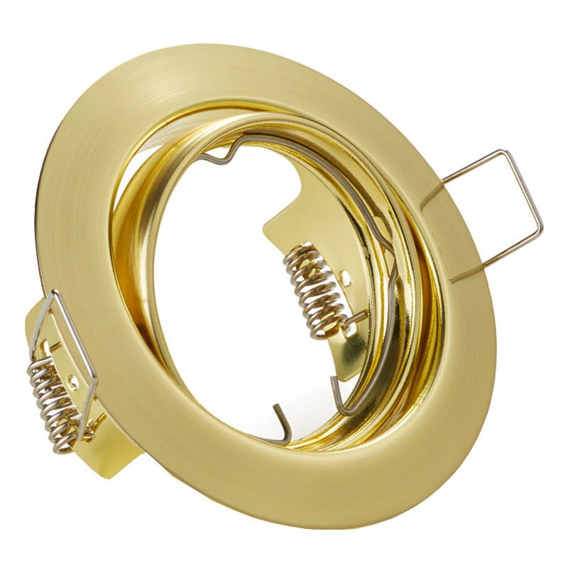 BES LED Spot Armatuur GU10 - Trion - Inbouw Rond - Mat Goud Aluminium - Kantelbaar Ø83mm