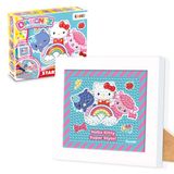Diamondz Hello Kitty Starterset, diamantschilderij met houten frame en gereedschap