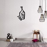 Homemania Wanddecoratie, staal, zwart, 25 x 0,15 x 45 cm