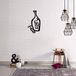 Homemania Wanddecoratie, staal, zwart, 25 x 0,15 x 45 cm