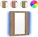 vidaXL Armoire de salle de bain LED 40x12x45 cm bois de chêne artisanal traité