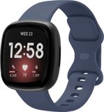 Strap-it Smartwatch bandje - siliconen horlogebandje geschikt voor Fitbit Versa 3 / Fitbit Versa 4 / Fitbit Sense / Fitbit Sense 2 - donkerblauw - Maat S