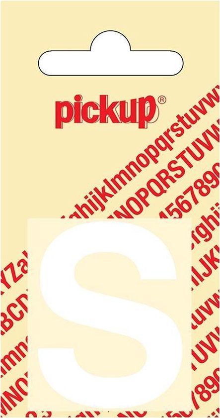 Pickup Plakletter Helvetica 40 mm - Wit S