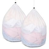 AiQInu 2 netzakken voor wasmachine, 40 x 30 cm, wasnet, vuile waszak met trekkoord, voor schoenen en wasmachine