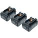 Vhbw - 3x Batterie Compatible Avec Makita Mbc231drd, Bux361z, Buh650, Bux361rde, Bux361, Buh650z, Buh650rde Outil Électrique (3000 mAh, Li-ion, 36 V)