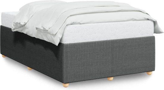 vidaXL Bedframe - Stof - Donkergrijs - 120x200 cm