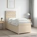 vidaXL Boxspringbed met matras, Crèmekleurig, 100 x 200 cm, Stof