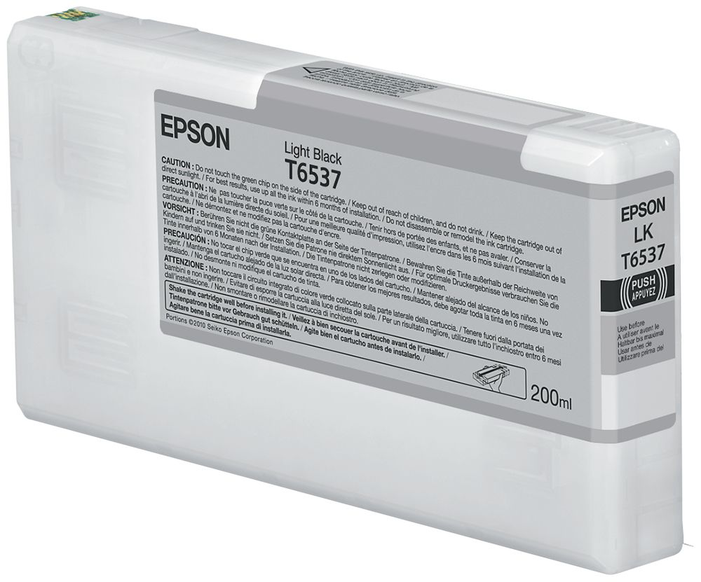 Epson T6537 Light Black Ink Cartridge - 200ml - Original