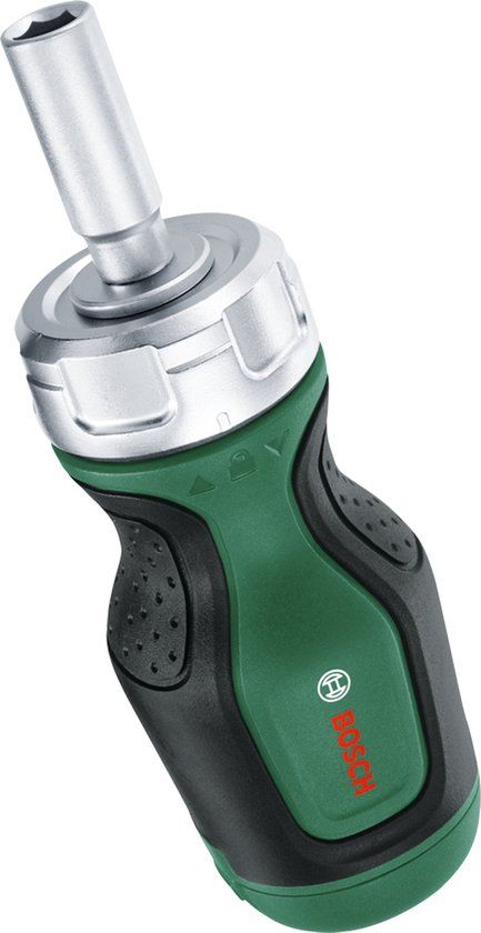 Bosch Bosch Stubby Ratelschroevendraaier met bitmagazijn, 6-delig (compacte ratelschroevendraaier met hoog draaimoment; 6 bits inbegrepen in geïntegreerd bitmagazijn; magnetische bithouder)
