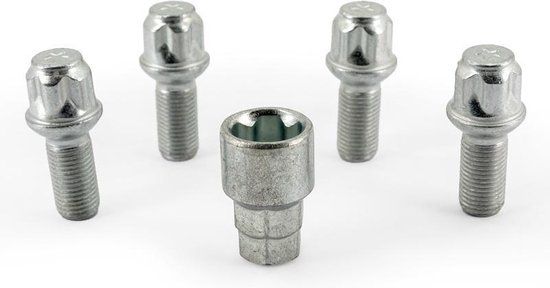 H&R Wielslotenset R13 M14x1.50x27mm - Bolconisch - 4 slotbouten incl. adapter