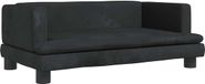 vidaXL Banc enfant - 80x45x30 cm - velours - noir