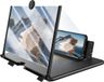 Avizar Amplificateur d'écran 3D 12 pouces pour smartphones, lentille HD pliable, Noir