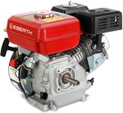 EBERTH 6,5 pk 4,8 kW benzinemotor staande motor kartmotor aandrijfmotor met 19,05 mm Ø as, olietekortbeveiliging, 4-takt, 1 cilinder benzinemotor, 196 cc cilinderinhoud, luchtgekoeld, kabelstart