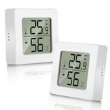 elzle 2 stuks digitale lcd-thermometer hygrometer, mini-omgevingsthermometer met comfortniveau, temperatuur- en vochtigheidsmonitor, binnenthermometer voor broeikas, huis en kantoor