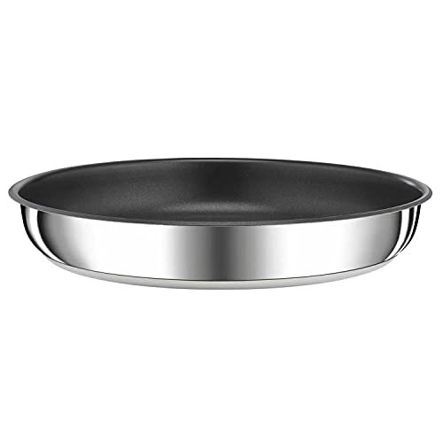 Tefal Ingenio Preference koekenpan, 22 cm, stapelbaar, roestvrij staal, antiaanbaklaag, inductie, veelzijdig, ruimtebesparend, temperatuurweergave, gemaakt in Frankrijk L9730302