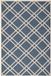 Safavieh Trellis Indoor/Outdoor Geweven Gebiedsdeken, Courtyard collectie, CY6923, in Navy & Beige, 160 X 231 cm