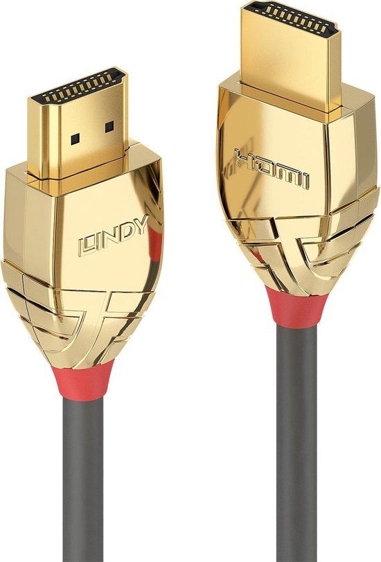 LINDY 37866 HDMI kabel 10m grijs, goud