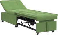 vidaXL Slaapbank Lichtgroen Fluweel 194 x 67 x 82 cm