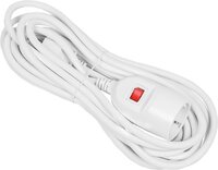 Benson Verlengsnoer - 1-voudig - Randaarde - Schakelaar - 5 meter - Wit