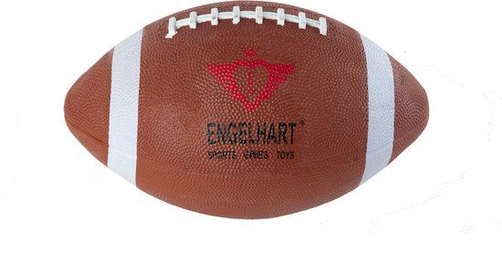 Angel toys Engelhart American Football Rubber – Bruin – 10,5” Officiële Maat – Rugby Bal – Trainings- en Speelbal – Outdoor Sportbal – Engelhart