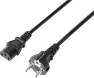 Sygonix SY-5243890 Apparaat (koud) Aansluitkabel Zwart 5.00 m