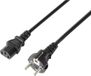 Sygonix SY-5243890 Apparaat (koud) Aansluitkabel Zwart 5.00 m