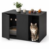 Relaxdays Kattenkast - Zwart - 50x72x50 cm
